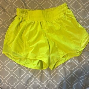 Highlighter yellow shorts